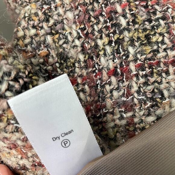 Wool Tweed Blazer Size 8 Light Academia Jacket Career Preppy Neutral Heritage - Picture 10 of 10